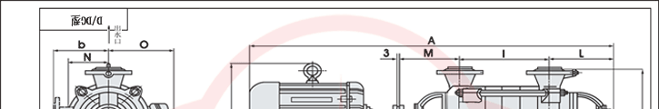 D/DG型臥式鍋爐多級離心泵安裝尺寸