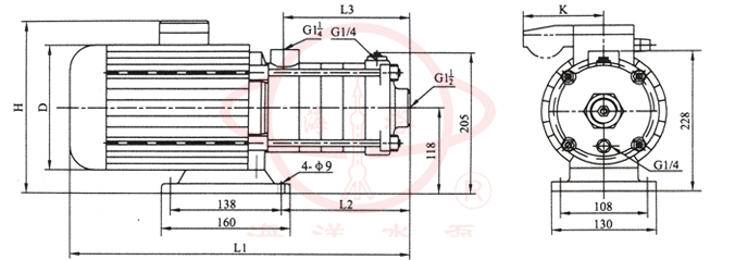 CHDF不鏽鋼節段式臥式多級清水泵