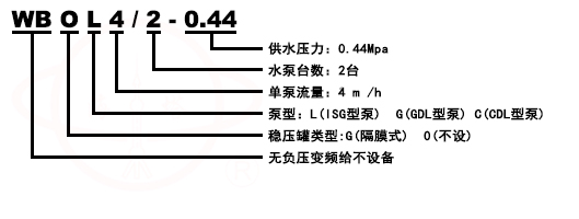 無負壓給水成套設備型號意義